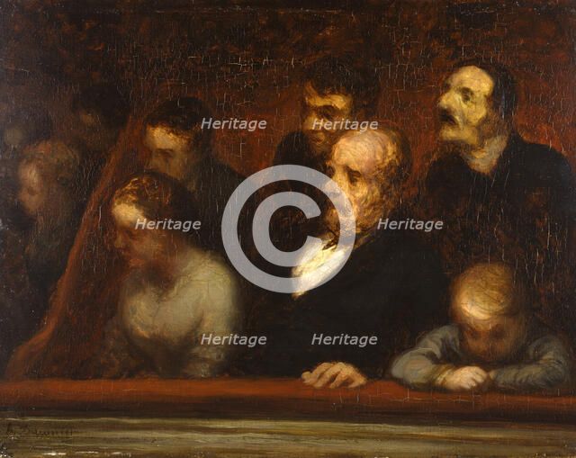 The Loge (In the Theatre Boxes), c1856-1857. Creator: Honore Daumier.