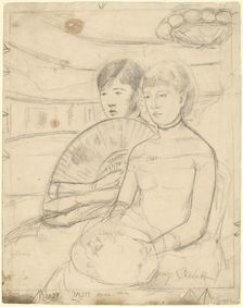 The Loge [recto], 1882. Creator: Mary Cassatt