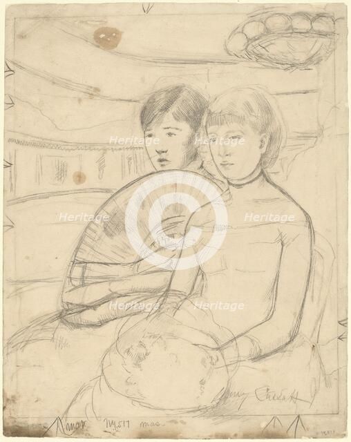 The Loge [recto], 1882. Creator: Mary Cassatt.
