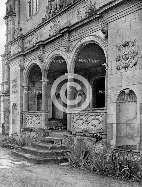 The loggia, Cranborne Manor House, Dorset, 1924-1926.Artist: E Bastard