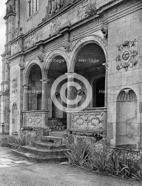 The loggia, Cranborne Manor House, Dorset, 1924-1926.Artist: E Bastard