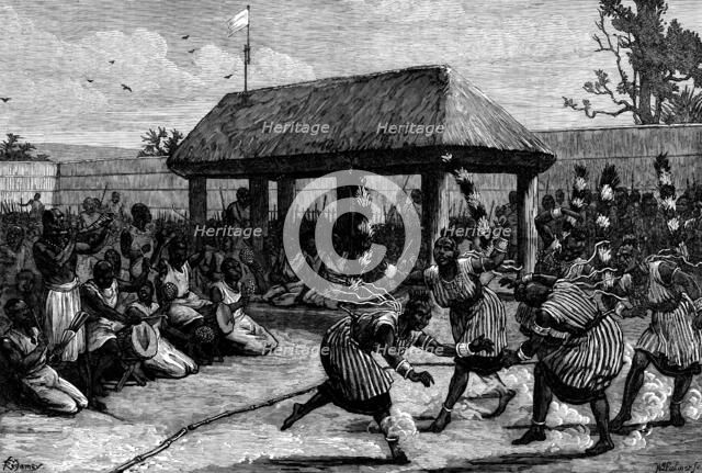 The Logunkayau-Wa, or Tail Dancers of Dahomey, 1873. Creator: William James Palmer.