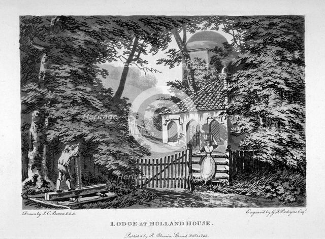 The Lodge at Holland House, Kensington, London, 1793.          Artist: George Isham Parkyns