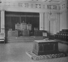 The Lodge Room, showing decorative frieze, Masonic Temple, Birmingham, Alabama, 1924