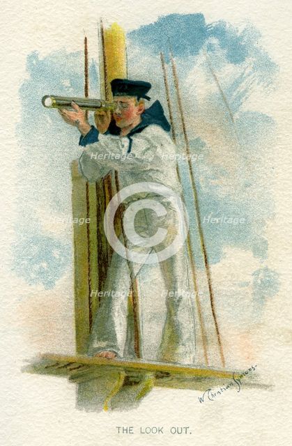 'The Look Out', c1890-c1893.Artist: William Christian Symons