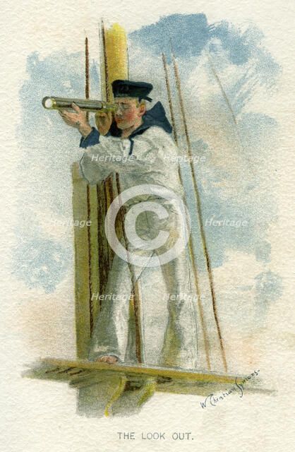 'The Look Out', c1890-c1893.Artist: William Christian Symons