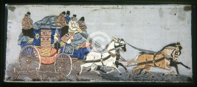 The London & York Royal Mail Coach, England, 1879. Creator: Possibly Thomas Stevens.