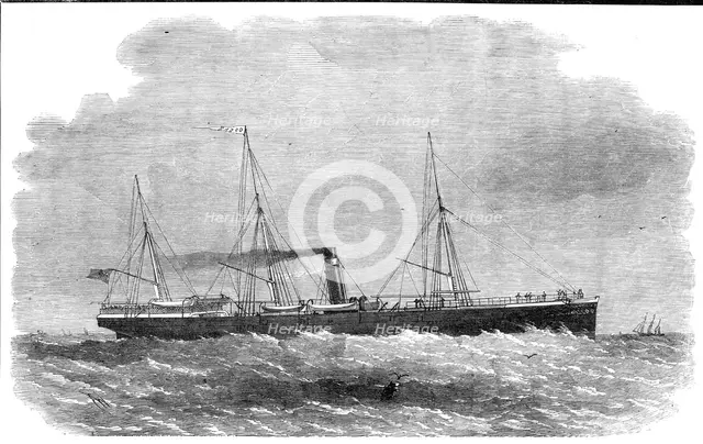 The London and Edinburgh Shipping Company's new steam-ship Oscar, 1861. Creator: Edwin Weedon.