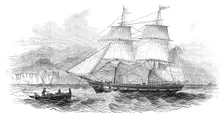 The London and Madeira packet brig "Dart", entering Funchal Roads, 1845. Creator: Unknown