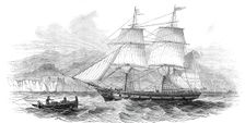 The London and Madeira packet brig "Dart", entering Funchal Roads, 1845. Creator: Unknown
