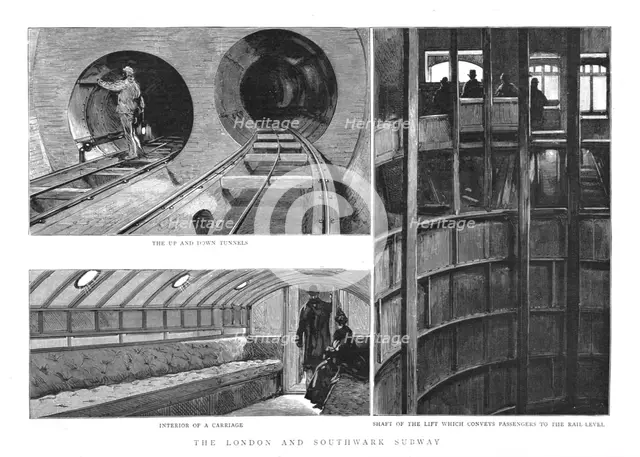 ''The London and Southwark Subway', 1890. Creator: Unknown.