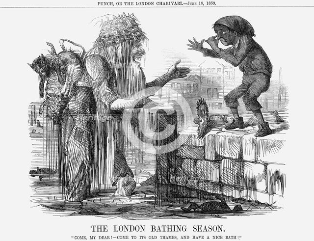 'The London Bathing Season', 1859. Creator: Unknown.