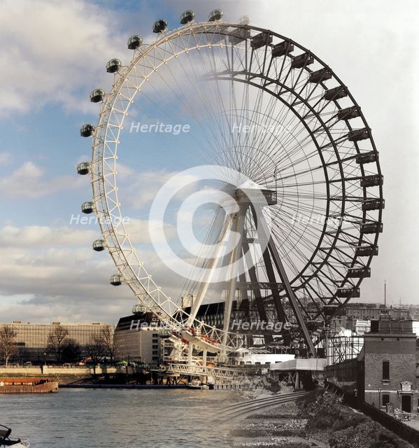 The London Eye and the Great Wheel at Earls Court, 2000. Artist: York & Son