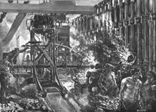 The London Gas Supply; Sketches showing Method of Manufacture; Interior of Retort House 1891. Creator: Unknown
