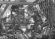 The London Gas Supply; Sketches showing Method of Manufacture; Interior of Retort House 1891. Creator: Unknown