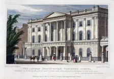 The London Institution, Finsbury Circus London, 1827. Creator: William Deeble
