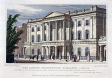 The London Institution, Finsbury Circus London, 1827. Creator: William Deeble