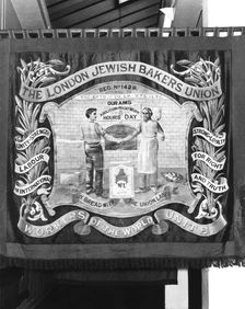 The London Jewish Bakers Union Banner, (c1900?). Creator: Unknown