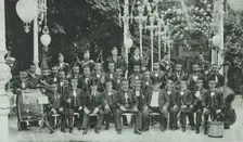 The London Military Band at Kroll's Garden in Berlin, Germany, 1896. Creator: Unknown