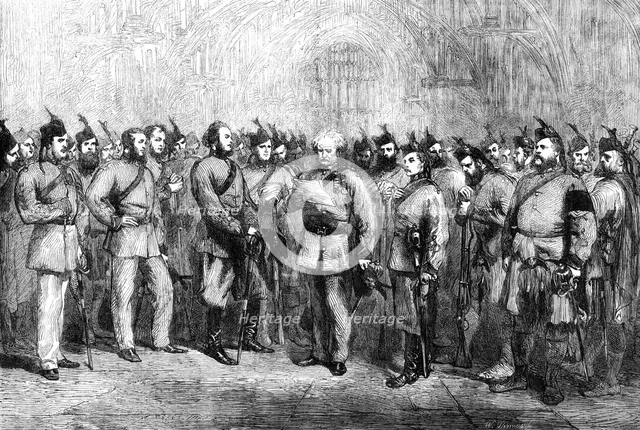 The London Scottish Volunteers, 1862. Creator: W Thomas.