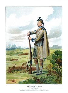 The London Scottish c1890.Artist: Geoffrey Douglas Giles