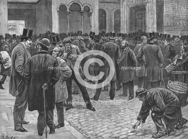 ''The London Stock Exchange - The American Market', 1891. Creator: William Lockhart Bogle.