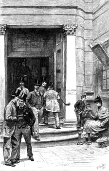 'The London Stock Exchange - The Entrance in Chapel Court 1891. Creator: William Lockhart Bogle