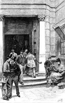 'The London Stock Exchange - The Entrance in Chapel Court 1891. Creator: William Lockhart Bogle