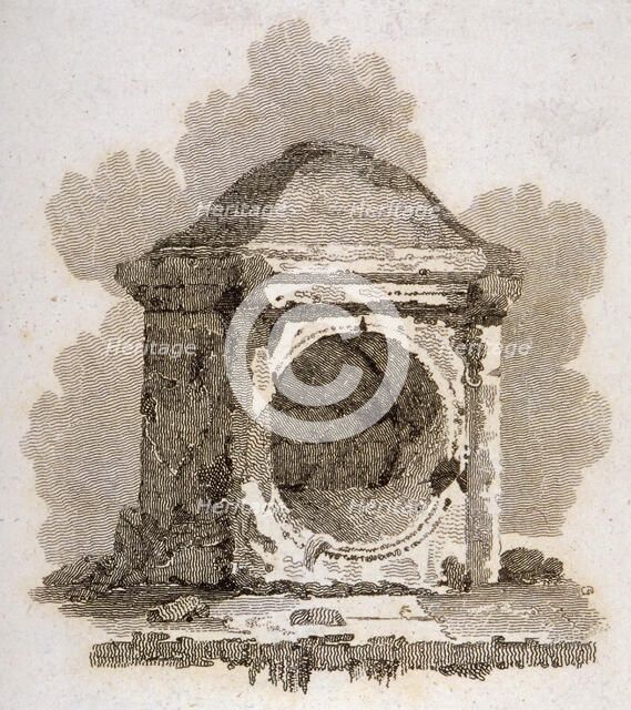The London Stone, Cannon Street, City of London, 1806. Artist: William Bernard Cooke