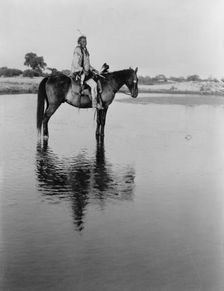 The lone Chief-Cheyenne, c1927. Creator: Edward Sheriff Curtis