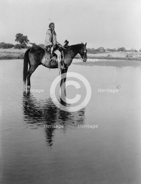 The lone Chief-Cheyenne, c1927. Creator: Edward Sheriff Curtis.