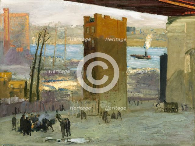 The Lone Tenement, 1909. Creator: George Wesley Bellows.