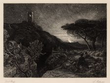 The Lonely Tower, 1879. Creator: Samuel Palmer