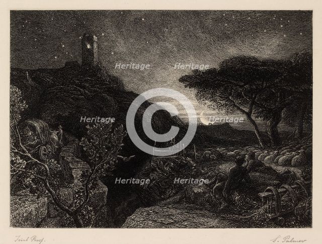 The Lonely Tower, 1879. Creator: Samuel Palmer.