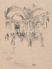 The Long Gallery, Louvre, 1894. Creator: James McNeill Whistler (American, 1834-1903)