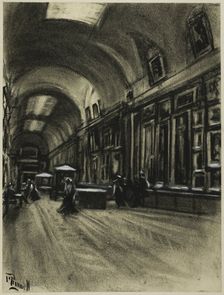 The Long Gallery, Prado, c. 1903. Creator: Joseph J Pennell
