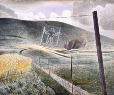 The Long Man of Wilmington, or The Wilmington Giant, 1903. Creator: Eric Ravillious (1903 - 1942)