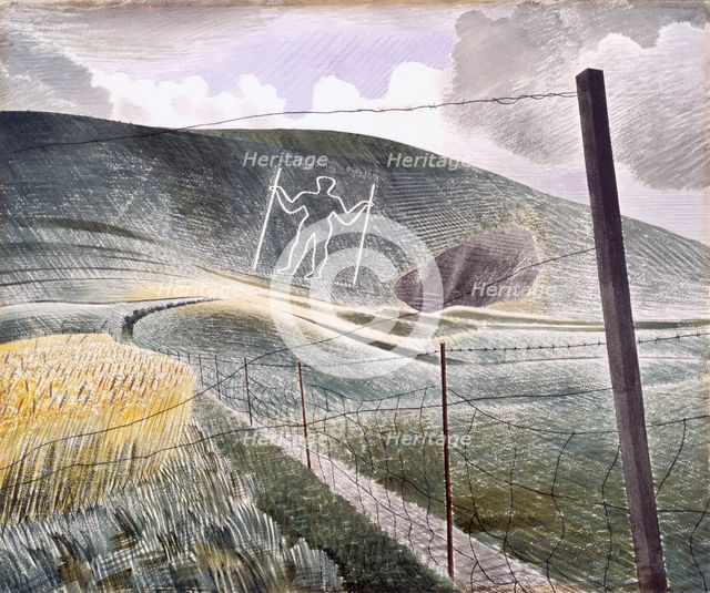 The Long Man of Wilmington, or The Wilmington Giant, 1903. Creator: Eric Ravillious (1903 - 1942).