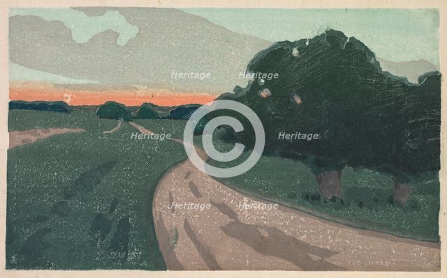 The Long Road or Argilla Road, c. 1898. Creator: Arthur Wesley Dow (American, 1857-1922).