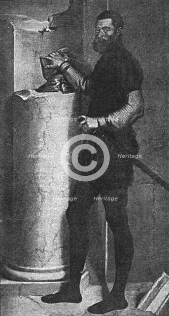 ''The Longford Castle Pictures; Portrait of a Man in Black; after Morone, C.1556', 1890. Creator: Unknown.