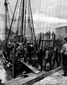 The Loss of the North German Lloyd steam-ship "Elbe," on January 30, off Lowestoft..., 1895. Creator: P Naumann