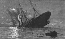 The Loss of the SS Quetta off Thursday Island, Northern Australia; Lloyds Brisbane March Ist 1890 Creator: John Comyns