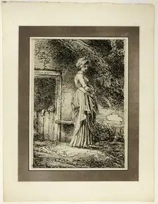 The Lost Apple, from the first issue of Specimens of Polyautography, 1803. Creator: Thomas Stothard