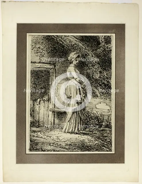 The Lost Apple, from the first issue of Specimens of Polyautography, 1803. Creator: Thomas Stothard.