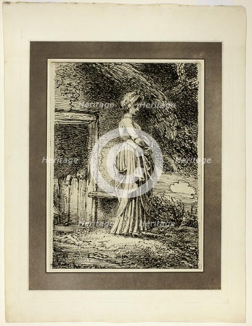 The Lost Apple, from the first issue of Specimens of Polyautography, 1803. Creator: Thomas Stothard.