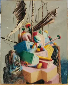 The lost boat (Le navire perdu), 1928. Creator: Savinio, Alberto (1891-1952)