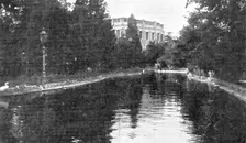 The lost paradise of a fallen sultan: the Park and Lake at Yildiz Kiosk, 1909. Creator: Unknown