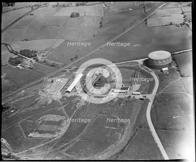 The Lostock Hall Gas Works, Tardy Gate, Lancashire, c1930s. Creator: Arthur William Hobart.