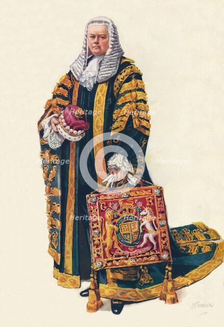 'The Lord Chancellor In His Coronation Robes', 1937. Artist: Unknown.