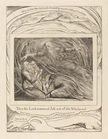 The Lord Answering Job out of the Whirlwind, 1825. Creator: William Blake